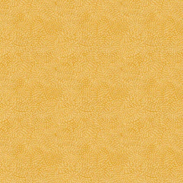 Golden-Yellow-Waved Collection-Paint Brush Studios-Dotted Solid-100% Cotton-Quilting Cotton-22159-Cut to Size