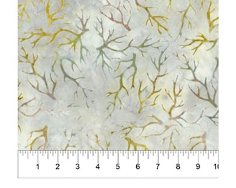 Batik - Ramas - Marfil - Batik Banyan Northcott - Destino Selva Amazónica - Verde - 100 % algodón - 80690-12 - Corte a medida