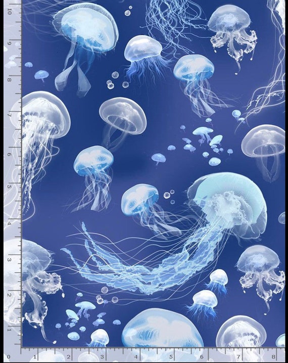Jelly Fish-blue-ocean-sea Life-beach-coastal-timeless