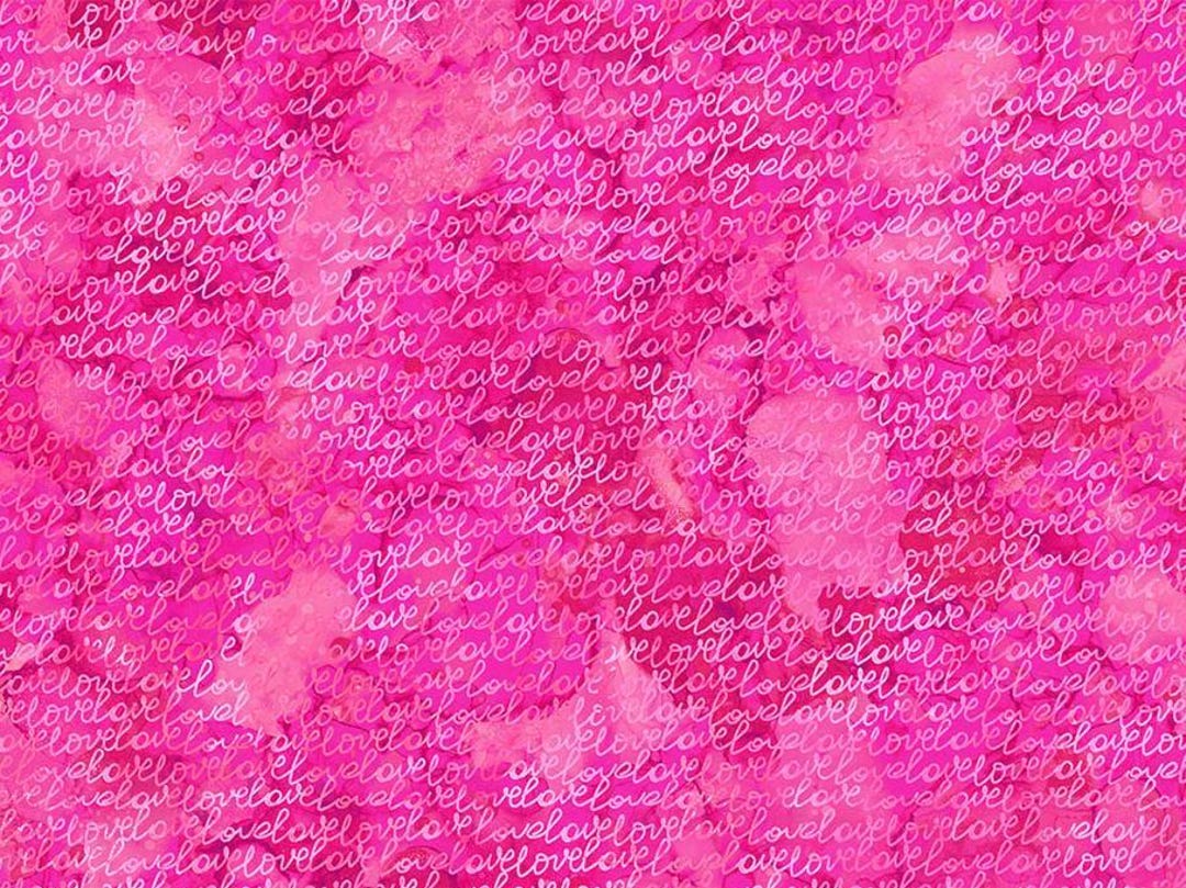Forever Love-script-words-pink-valentines-northcott-deborah Edwards and ...