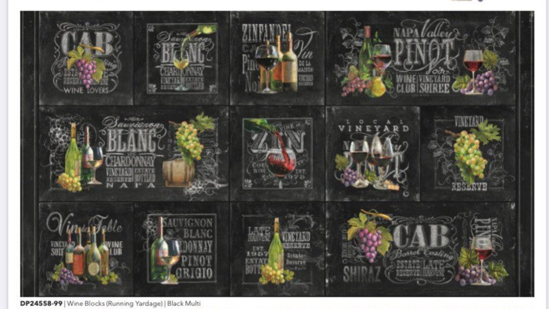 Wine Blocks Panel24 X 43life Happens Wine Helps Collectionnorthcott