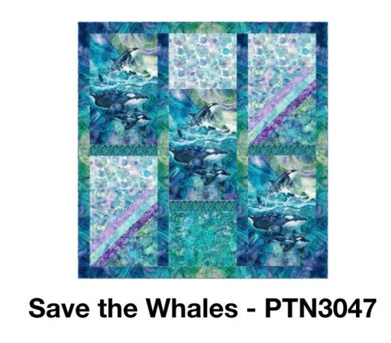 Whale Words-teal-northcott Fabrics-whale Song Collection-100