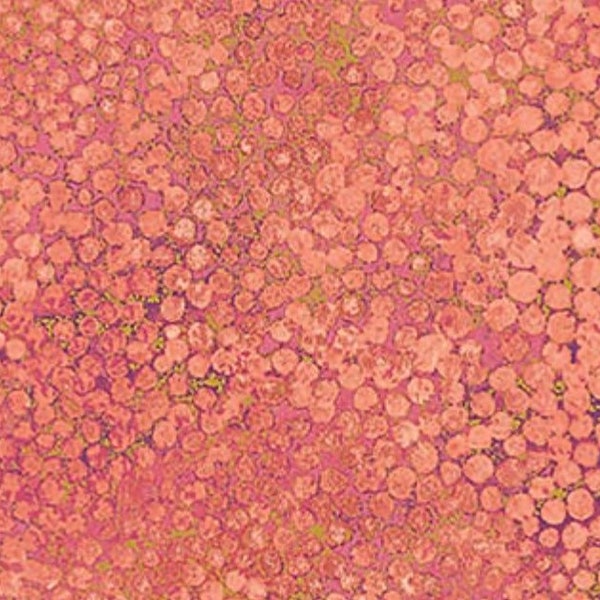 Shimmer Coral Reef w/Metallic Gold-Pebbles-Northcott Blender by Deborah Edwards- Cotton Fabric by the Yard-22993M-26