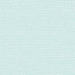 Puede incluir: Un fondo azul claro con un patr&oacute;n de lunares blancos.