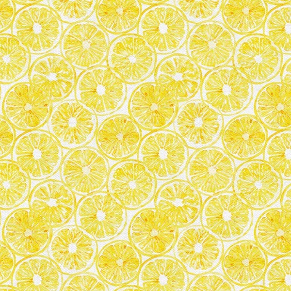 Lemon Slices-White-Sweet and Sour Collection-Paint Brush Studios-Fruit Fabric- 100% cotton-Quilting Cotton-22615-Cut to Size