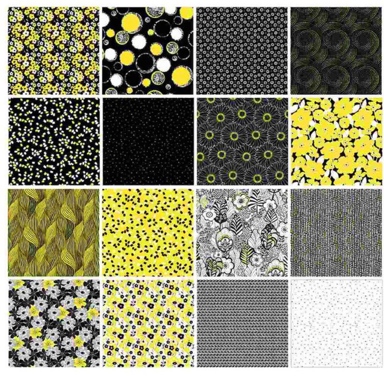 Sundancetri Color Packed Flowersyellow Black Whitetimeless Etsy