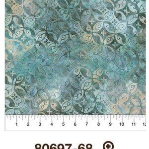 Batik-Circles-Robins Egg-Banyan Batiks Northcott-Destination Ireland-Teal Green Beige-100% Cotton-80697-68-Cut to size