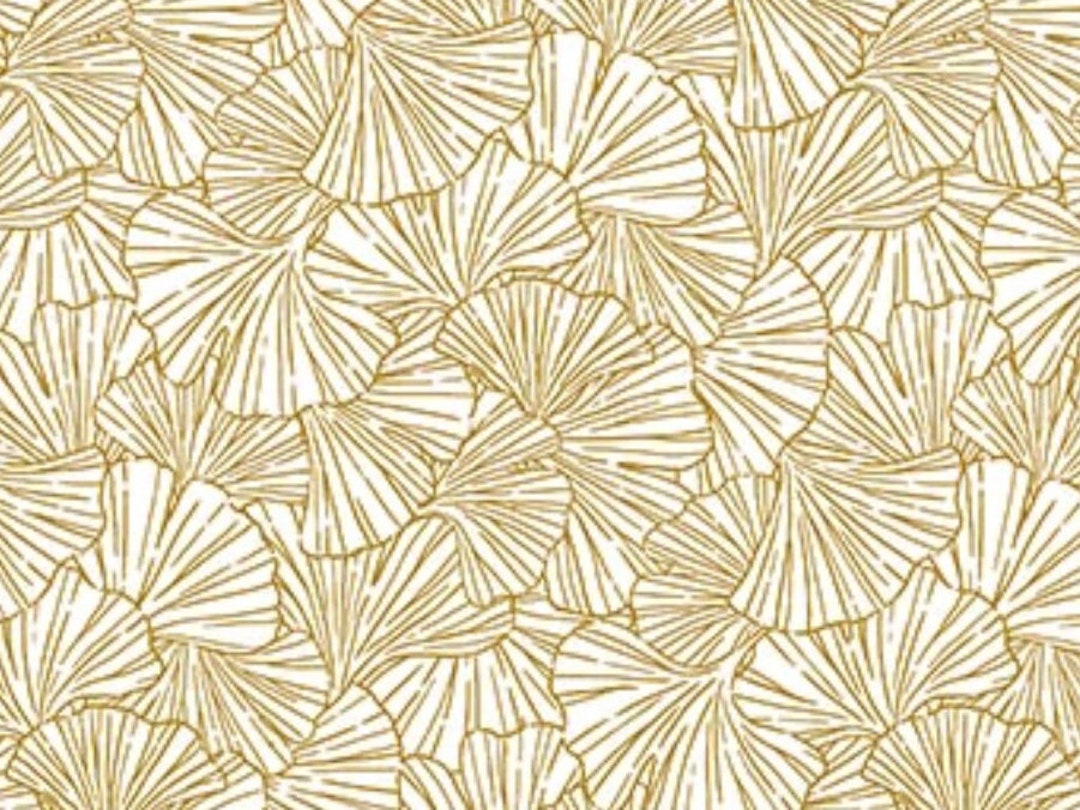Shimmer-gingko Blender-white-gold-gingko Garden Collection-metallic ...