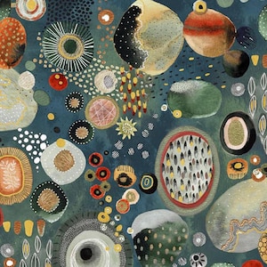 Flora and Form-Geode-Labradorite-Metallic-Essoldo Design-Kate Rebecca Leach-Windham-100% Cotton Fabric-54777DM-1-Cut to Size