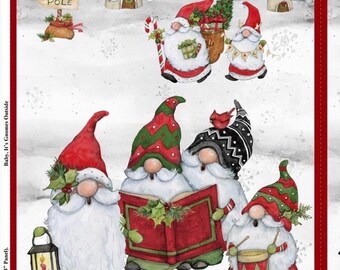 Gnome Panel-24” x 43”-Baby It’s Gnomes Collection-Susan Winget-Wilmington-Christmas-100% Cotton-SKU 39799-193