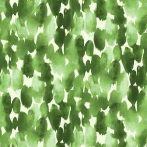 May include: Abstract seamless pattern with green watercolor brushstrokes on a white background. The pattern is perfect for fabric, wallpaper, or wrapping paper.
