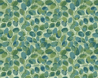 Imprint-FLANNEL-Small Leaf Toss-Green-Leaves-Northcott Studios-100 % Cotton-F-29213-74-Cut to size