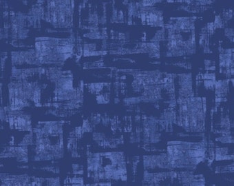 May include: Abstract blue and white pattern with a textured, brushstroke effect. The pattern is made up of overlapping squares and rectangles.