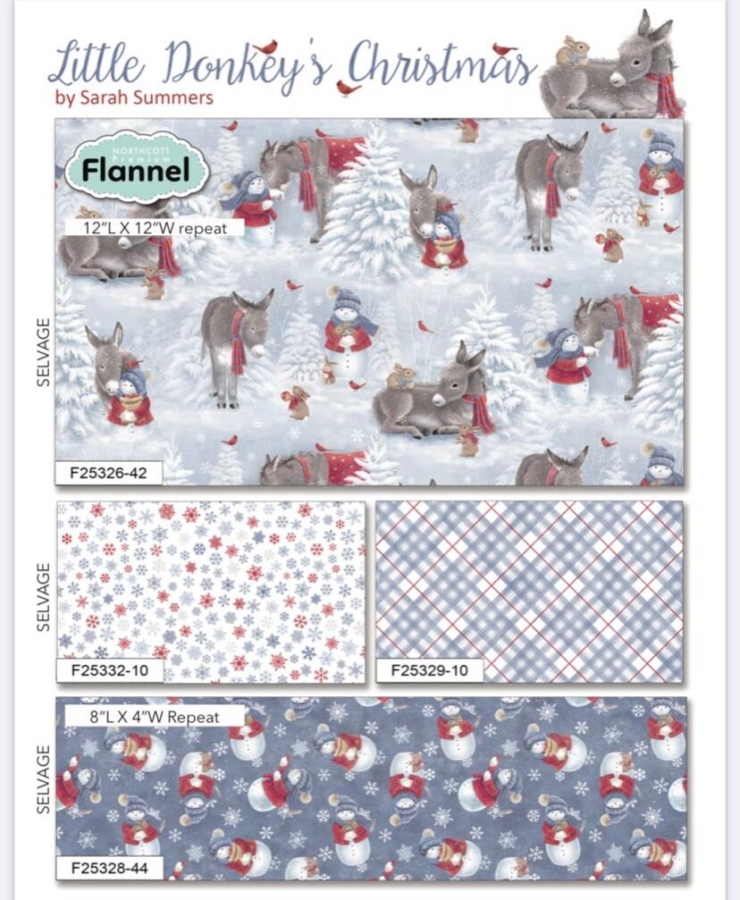 Wonderland Flannel - Christmas Stripe - Half Yard – Threaded Lines