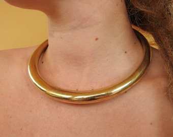 Collana girocollo/Collana con colletto/Collana in ottone/Girocollo per ragazze/Girocollo Boho/Girocollo per donne/Grandi dimensioni.