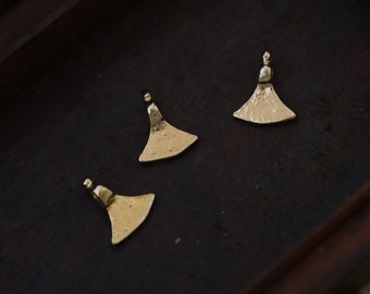 Triangle Pendant | Brass Charm | Axe shape pendant | Axe Charm