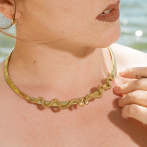 Snake Necklace | Snake Choker | Collar Necklace | Brass Necklace | Girls Women Choker| Bohemian Choker | Choker For Women | Collar For Women