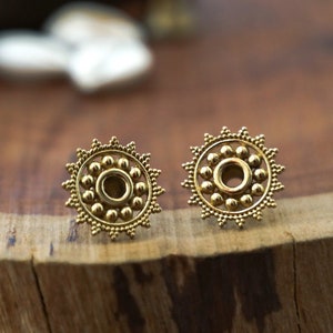 Tunnel | Tribal Ear Plugs | Gauged Earring | Brass Tunnel  | Ear Plugs | Stretch Ear Plug | Gauge Jewelry | SOLD AS A PAIR