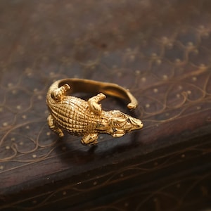 Crocodile Ring | Alligator Ring | Caiman Ring | Adjustable Ring | Animal Ring | Bohemian Rings | Unique Jewelry