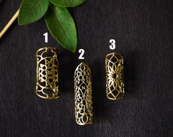 Brass Dreadlock Bead, Hair Braid Accessory, Dread Jewelry