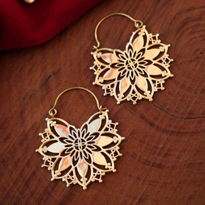 Tribal earrings, gipsy earrings, geometric earrings, ethnic earrings, festival earrings,boho earrings,tribal earrings, hoop earrings