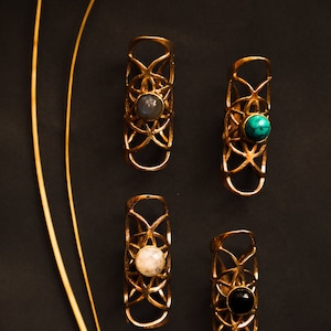 Dreadlocks Pearls | golden pearls sacred geometry for dreads | accessories for rasta.