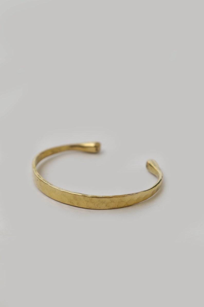 Gold Brass Cuff Minimalist Gold Alternative Skinny Hammered Cuff Gold Cuff Bracelet Nu Gold Brass Hammered Brass Cuff Bracelet