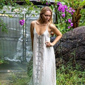 Summer Dress raw Cotton | Natural Cotton Backless Dress | Handblock Printed