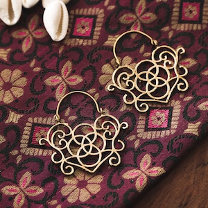 Bohemian Earrings | Hippie jewelry | Pair of brass earrings | Jewelry Festivals Boho