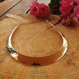 Brass gold choker,tribal choker,ethnic choker,African choker, collar necklace,statement choker neck cuff choker, Choker for jewelry making