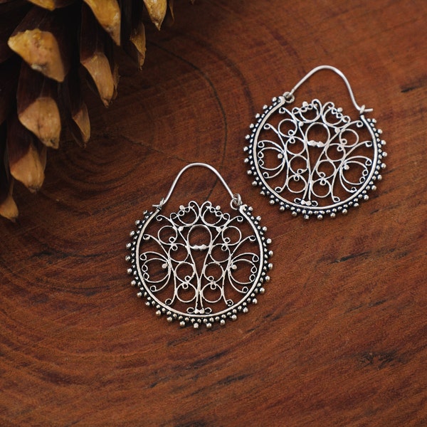 Small Boho Earrings | Small Ethnic Earrings | Mandala Earring