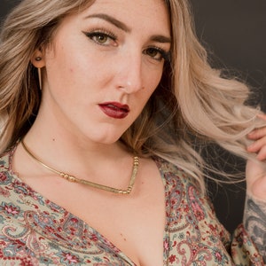 Tribal Brass Beaded Choker | Ethnic Choker Necklace | Brass Cuff Necklace.