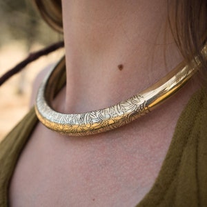 Boho Brass Choker Necklace - Ethnic, Nickel-Free, India