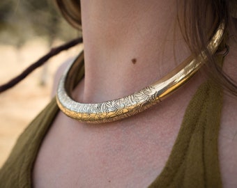 Choker Necklace/ Collar Necklace/ Brass Necklace/ Girls Choker/ Boho Choker/ Choker For Women/ Large Size