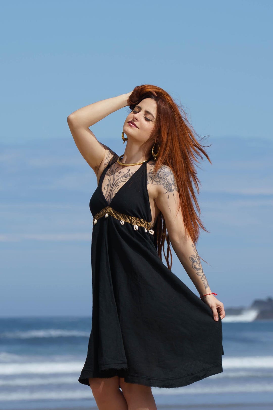 black cotton beach dress Womens Rockett St George Black Cotton Dobby Embroidered Maxi Beach Dress With a Touch of Linen US 2
