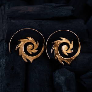 Tribal Earring | Boho Earring | Spiral Earring | Primitive Style | Mandala Spirals