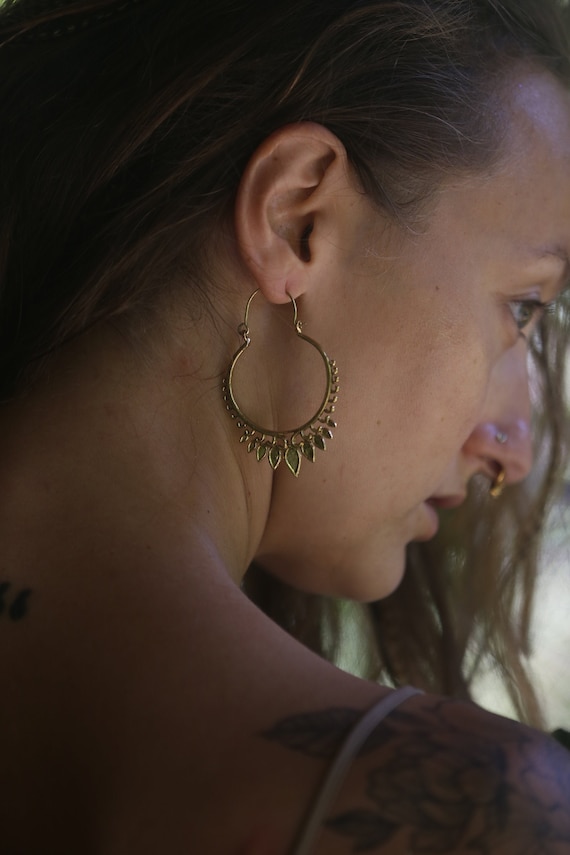 Mandala clearance hoop earrings