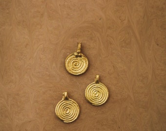 Tiny Brass Charm, Macrame Jewelry Making Charm