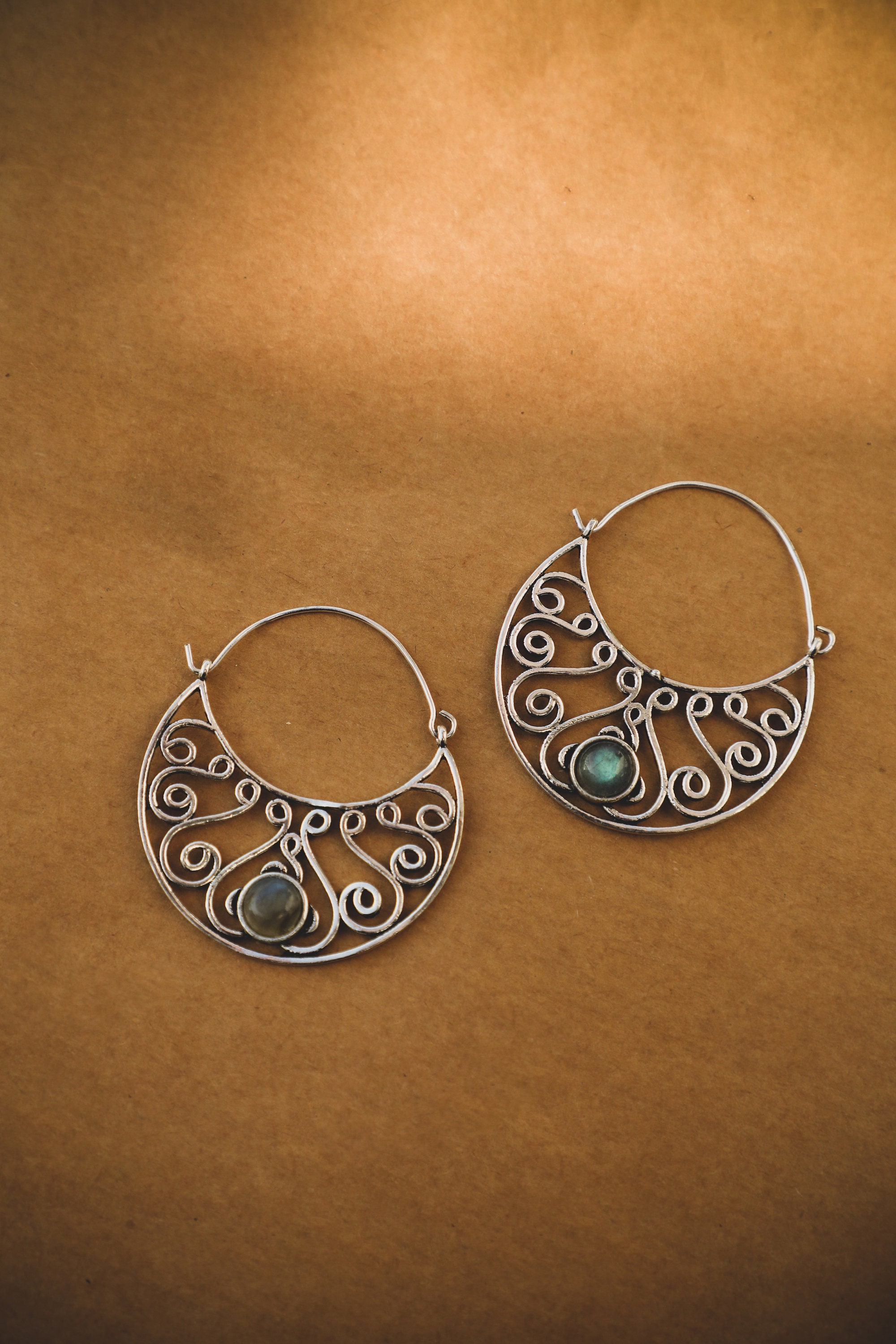 Silver Plated Tribal Hoop Earring - Etsy UK