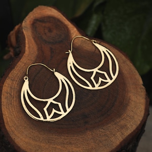 Mandala Hoop Earrings, Boho Earrings, Mandala Earrings,  Earrings, Mandala, Hoop Earrings, Ethnic Earrings, Boho Styles