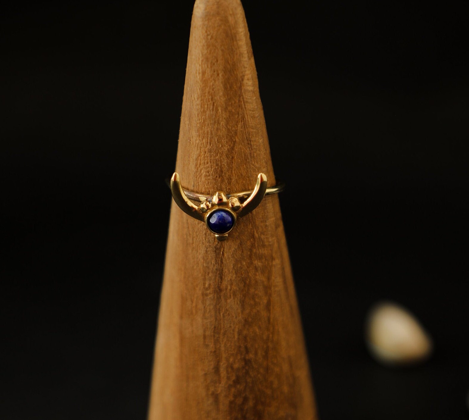 Horn Ring | Stone Ring | Bull Horn Ring | Rings - Etsy