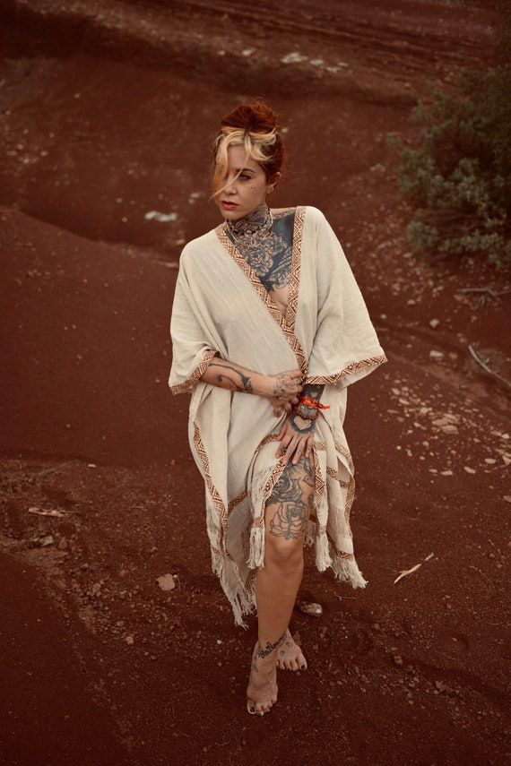 Wüstenbrise Kimono Boho Sommer Kimono Strandmantel Mystische