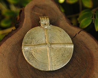 Brass Pendant | Large Pendant | Pendant for Macrame | Jewelry Making Pendant | Large Charm.