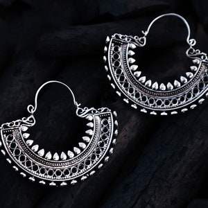 Brass Earrings | Tribal Earrings | Boho Style Earrings | women&#39;s gift | Boho Curls | Boho Earrings