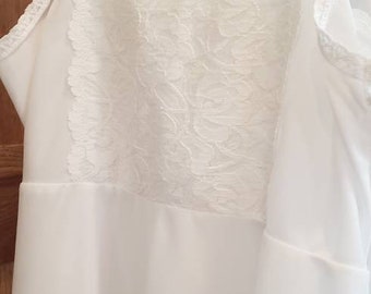 Girls Full Slips white lace