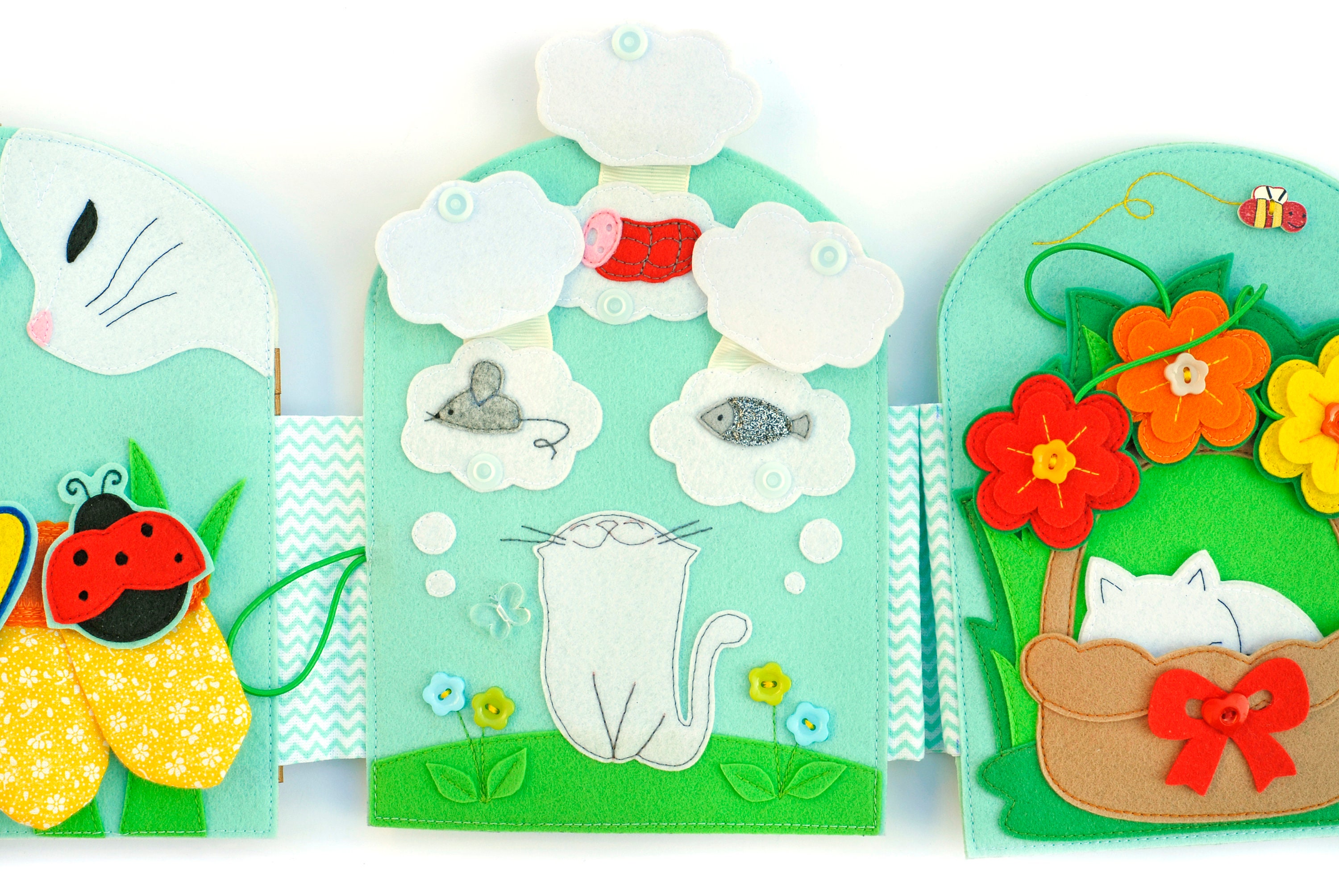 Quiet Book With Cats Quiet Book Cat Unique Gift for A - Etsy