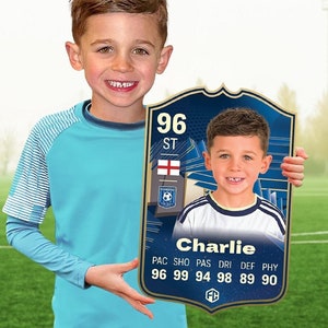 Personalised Football Card Gift | TOTY | FIFA Ultimate Team EAFC 24 Fan Custom Plastic Board For Son Dad Boyfriend Kids Bedroom Birthday