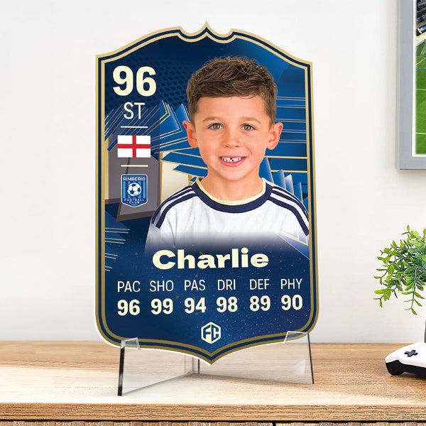 Personalised FIFA Card | Football Gift | TOTY | Ultimate Team EAFC 24 Fan Custom Board For Boys Son Dad Boyfriend Kids Bedroom Birthday