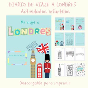 Children's travel diary LONDON, Children's travel journal LONDON, Trip to London, Adventure diary for children, Activities for children