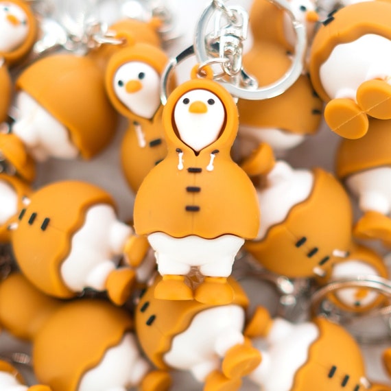 Duck Duck Keychain Bulk Rubber Duck in Raincoat Attach Etsy